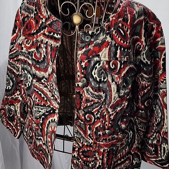 3/4 Sleeve Jacket With Mother Of Pearl Buttons Size 16 - Picture 2 of 9